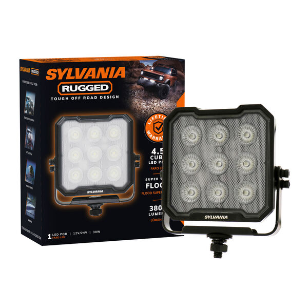 SYLVANIA Rugged 4.5 Inch LED Pod Cube - Flood, , hi-res
