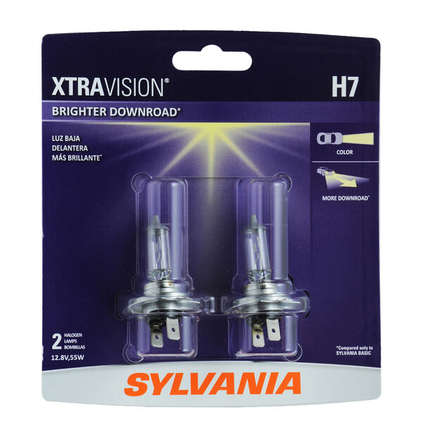 SYLVANIA H7 XtraVision Halogen Headlight Bulb, 2 Pack, , hi-res
