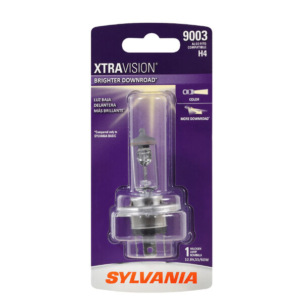 SYLVANIA 9003 XtraVision Halogen Headlight Bulb, 1 Pack, , hi-res