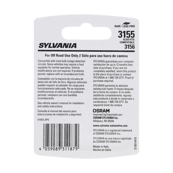 SYLVANIA 3155 WHITE SYL LED Mini Bulb, 2 Pack, , hi-res