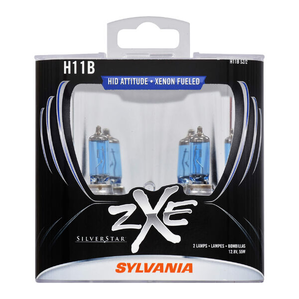 SYLVANIA H11B SilverStar zXe Halogen Headlight Bulb, 2 Pack