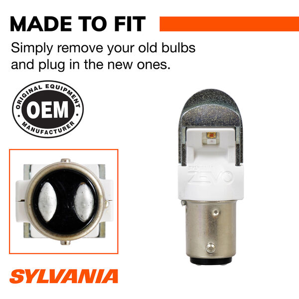 SYLVANIA 1157R RED ZEVO LED Mini, 2 Pack, , hi-res