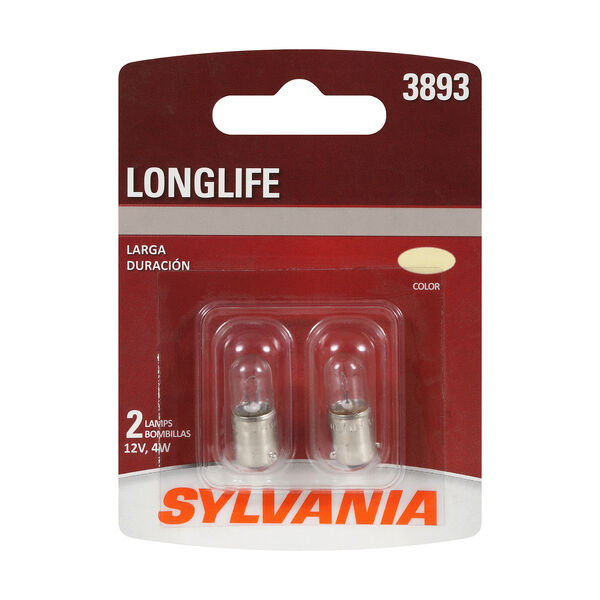 SYLVANIA 3893 Long Life Mini Bulb, 2 Pack, , hi-res