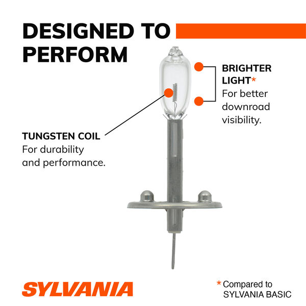 SYLVANIA H1 XtraVision Halogen Headlight Bulb, 2 Pack, , hi-res