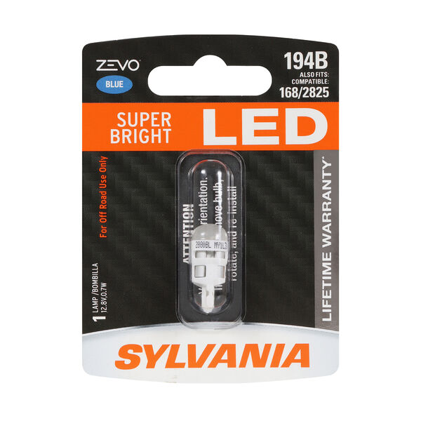 SYLVANIA 194B BLUE ZEVO LED Mini, 1 Pack, , hi-res