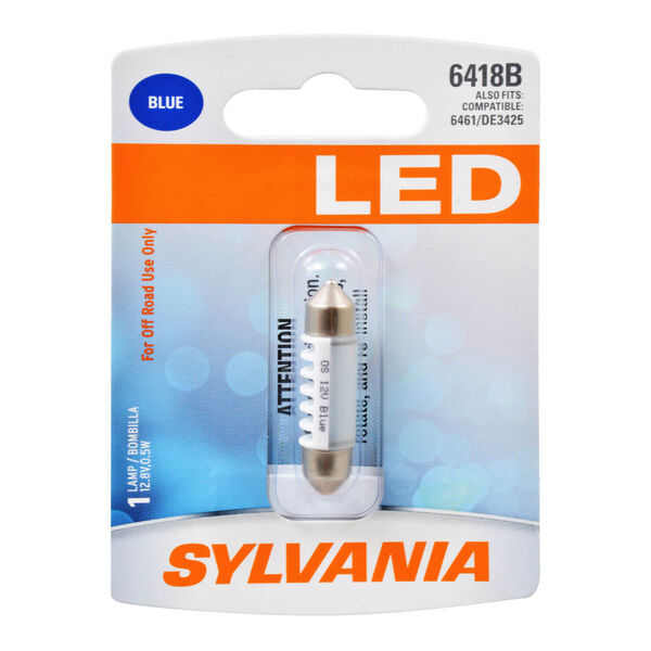 SYLVANIA 6418 BLUE LED Mini Bulb, 1 Pack, , hi-res