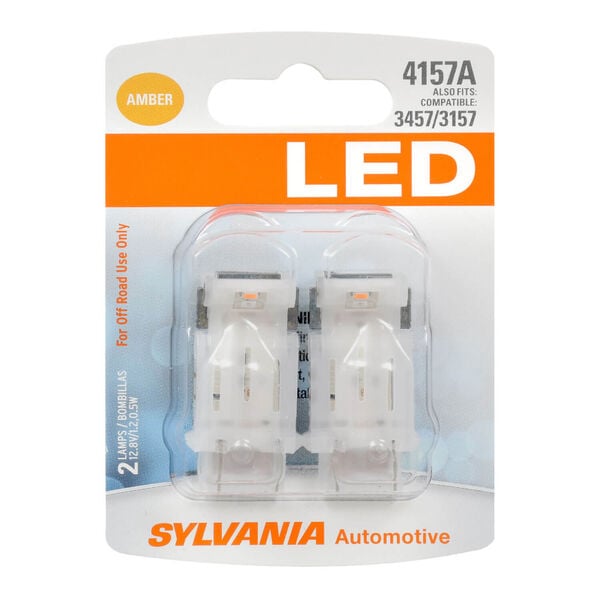 SYLVANIA 4157A AMBER SYL LED Mini Bulb , 2 Pack, , hi-res