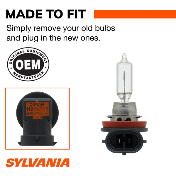 SYLVANIA H9 Basic Halogen Headlight Bulb, 1 Pack, , hi-res