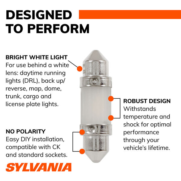 SYLVANIA DE3423 WHITE ZEVO LED Mini Bulb, 1 Pack, , hi-res