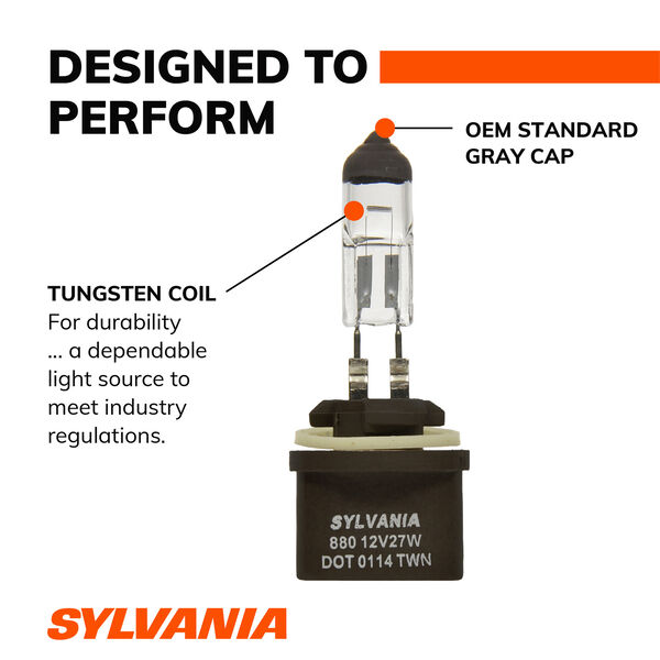 SYLVANIA 880 Basic Fog Bulb, 1 Pack, , hi-res