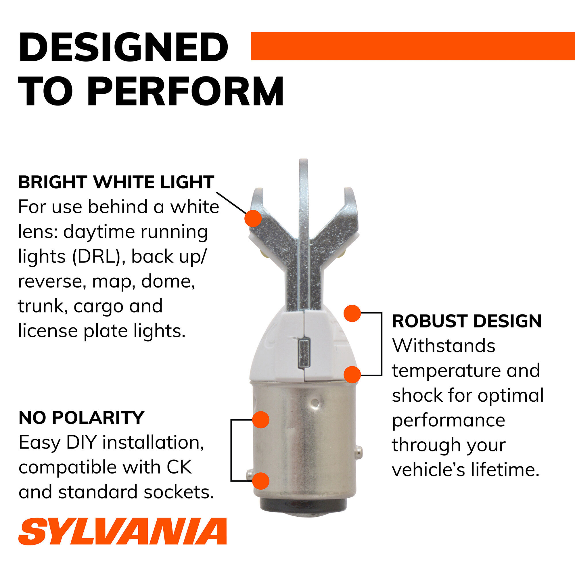 SYLVANIA 7528 WHITE ZEVO LED Mini, 2 Pack