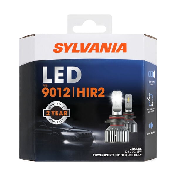 SYLVANIA 9012 LED Powersports & Fog Bulb, 2 Pack, , hi-res