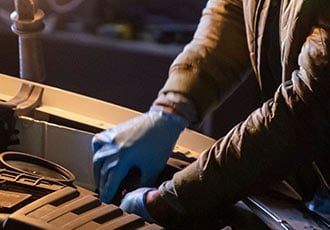 Wear Gloves When Handling Bulbs