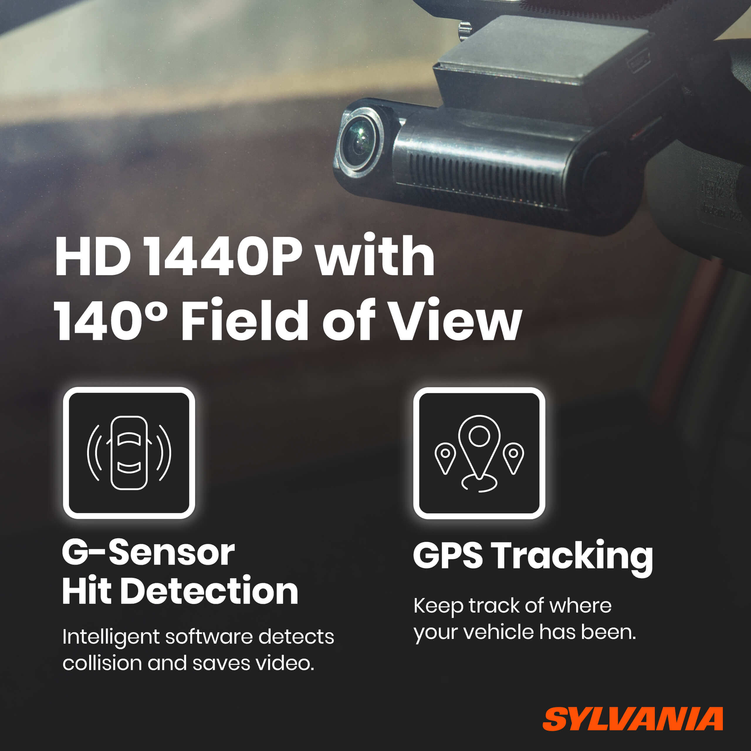 SYLVANIA Roadsight Dash Camera Stealth + Rear Bundle