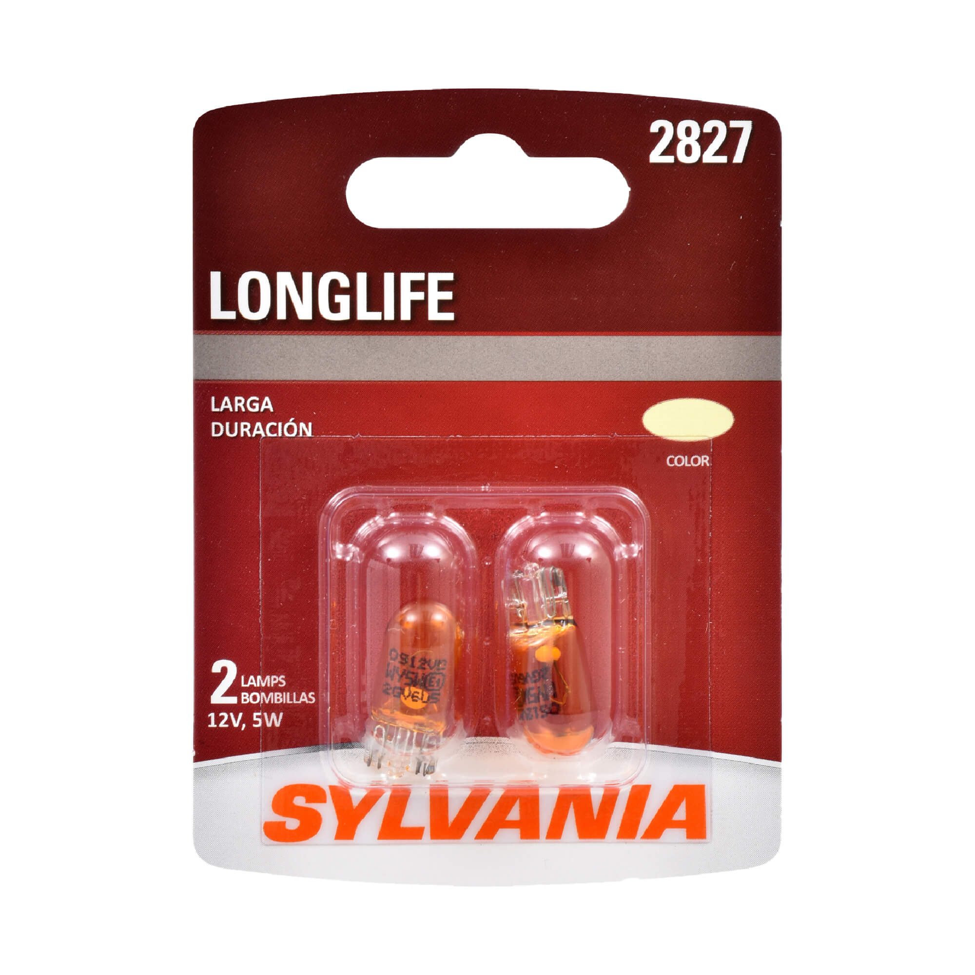 SYLVANIA 2827 Long Life Mini Bulb, 2 Pack