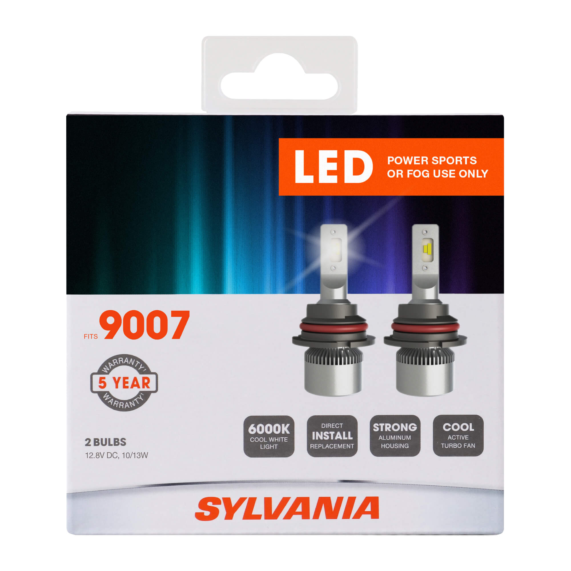 SYLVANIA 9007 LED Fog & Powersports Bulb, 2