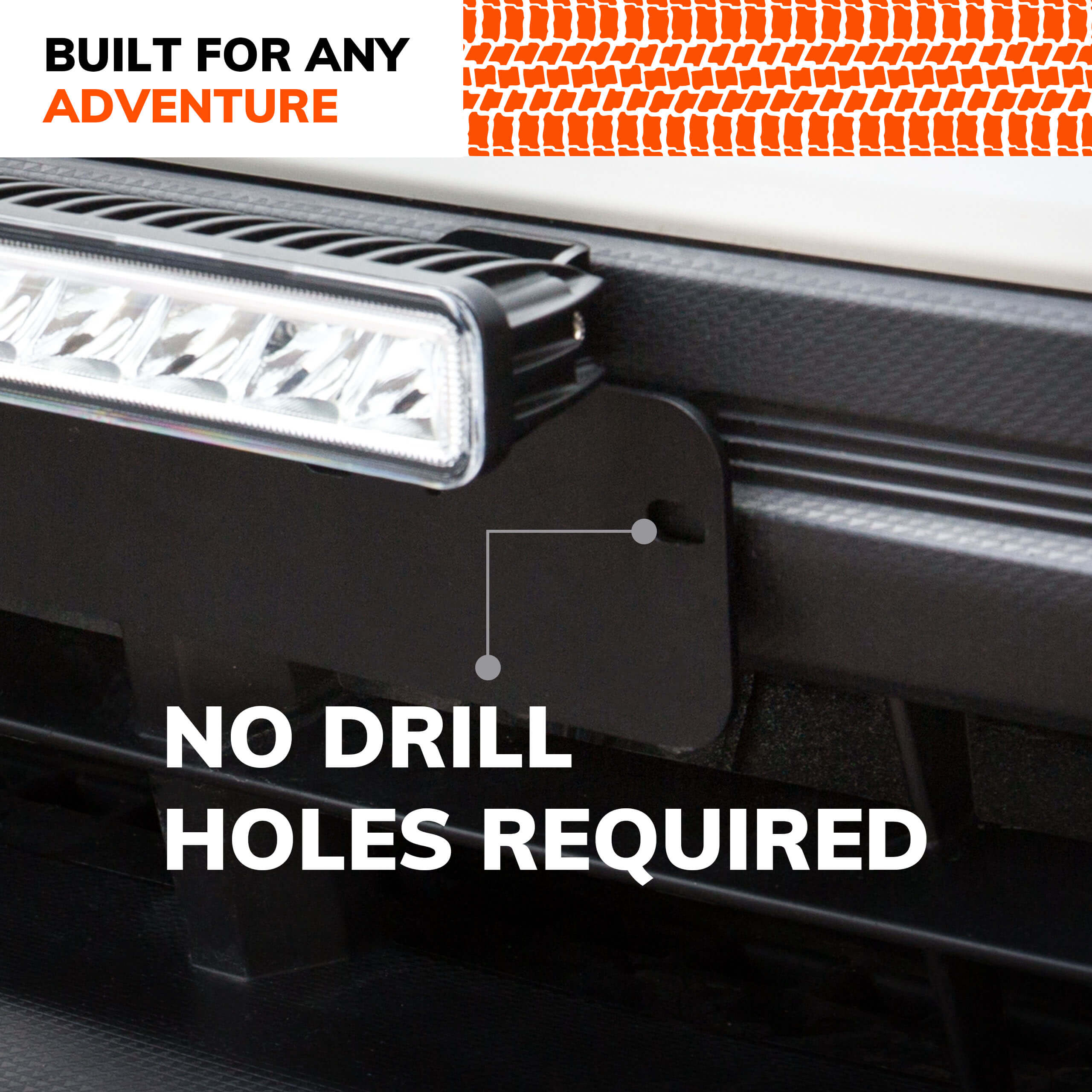 SYLVANIA Slim 12 Inch LED Light Bar Universal License Plate Bracket