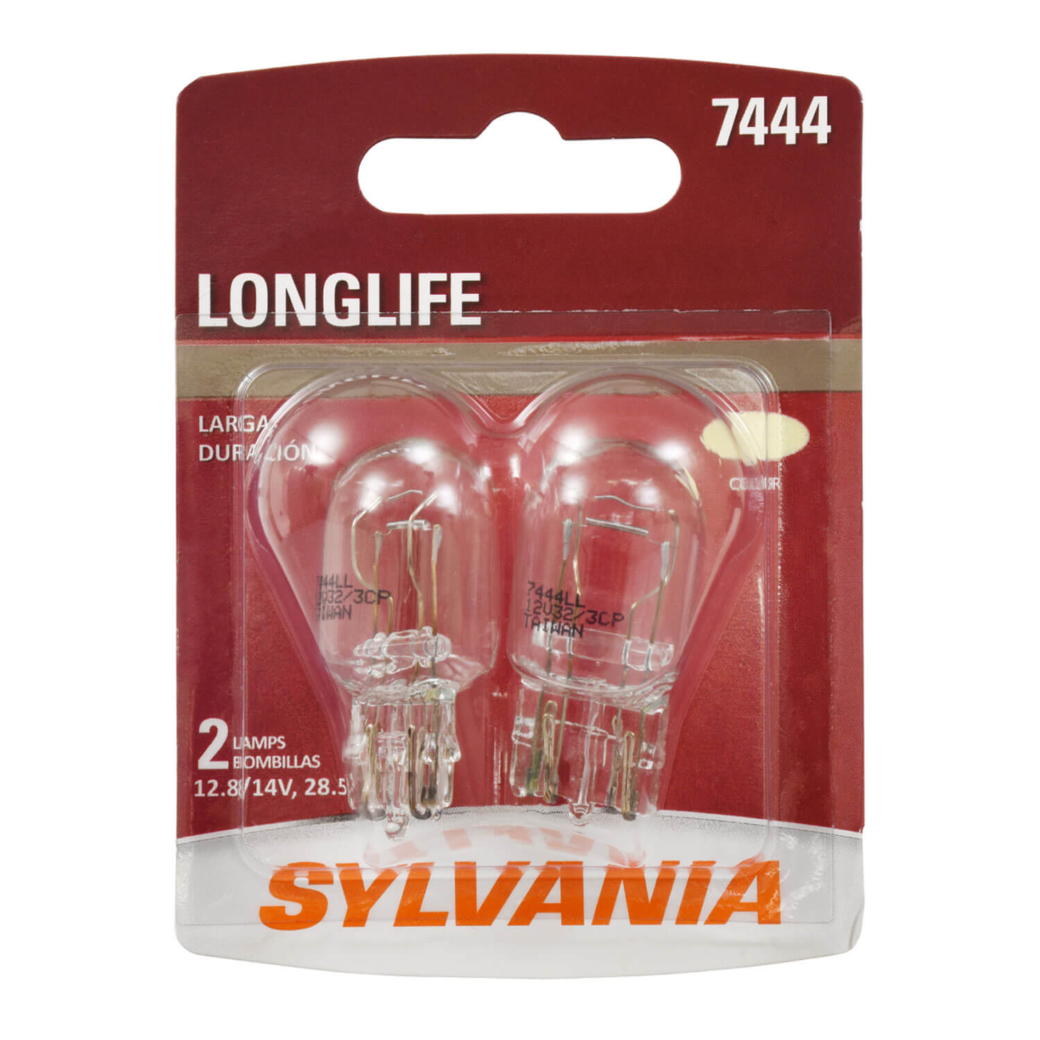 SYLVANIA 7444 Long Life Mini Bulb, 2 Pack