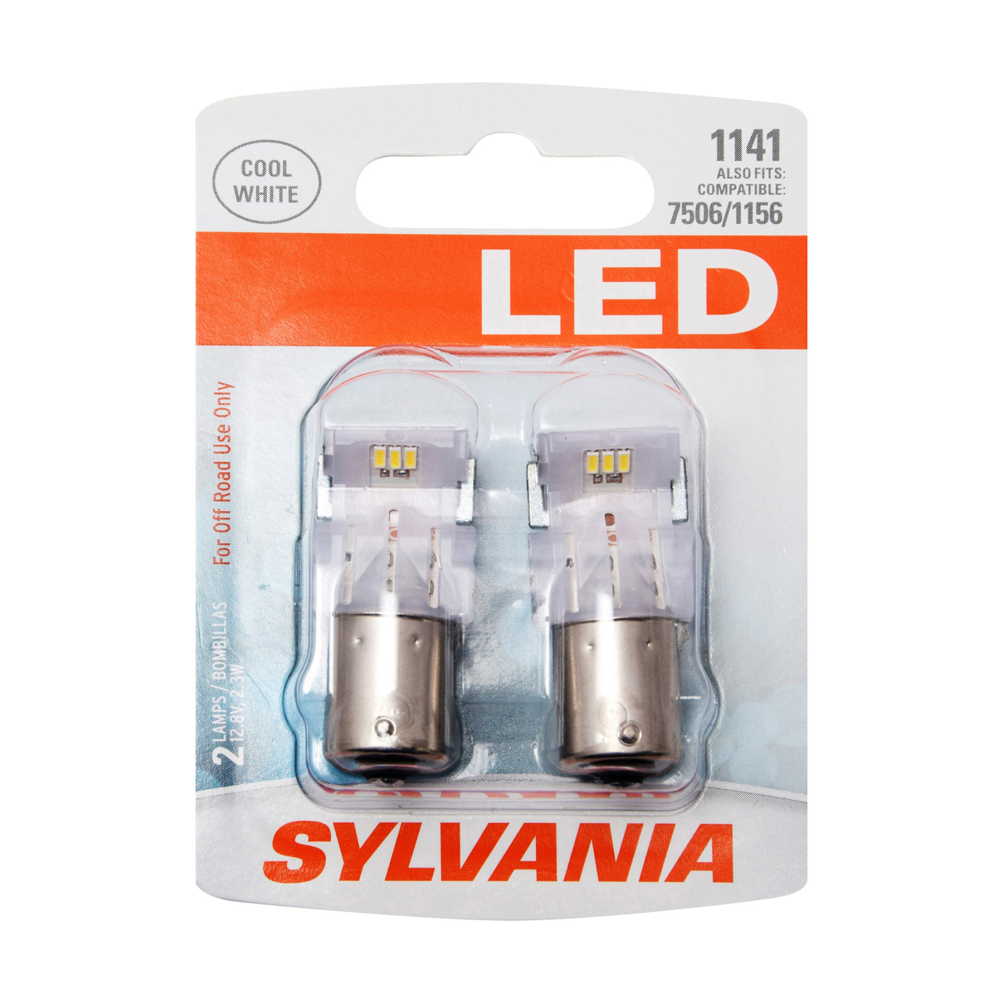 SYLVANIA 1141 WHITE SYL LED Mini Bulb, 2 Pack
