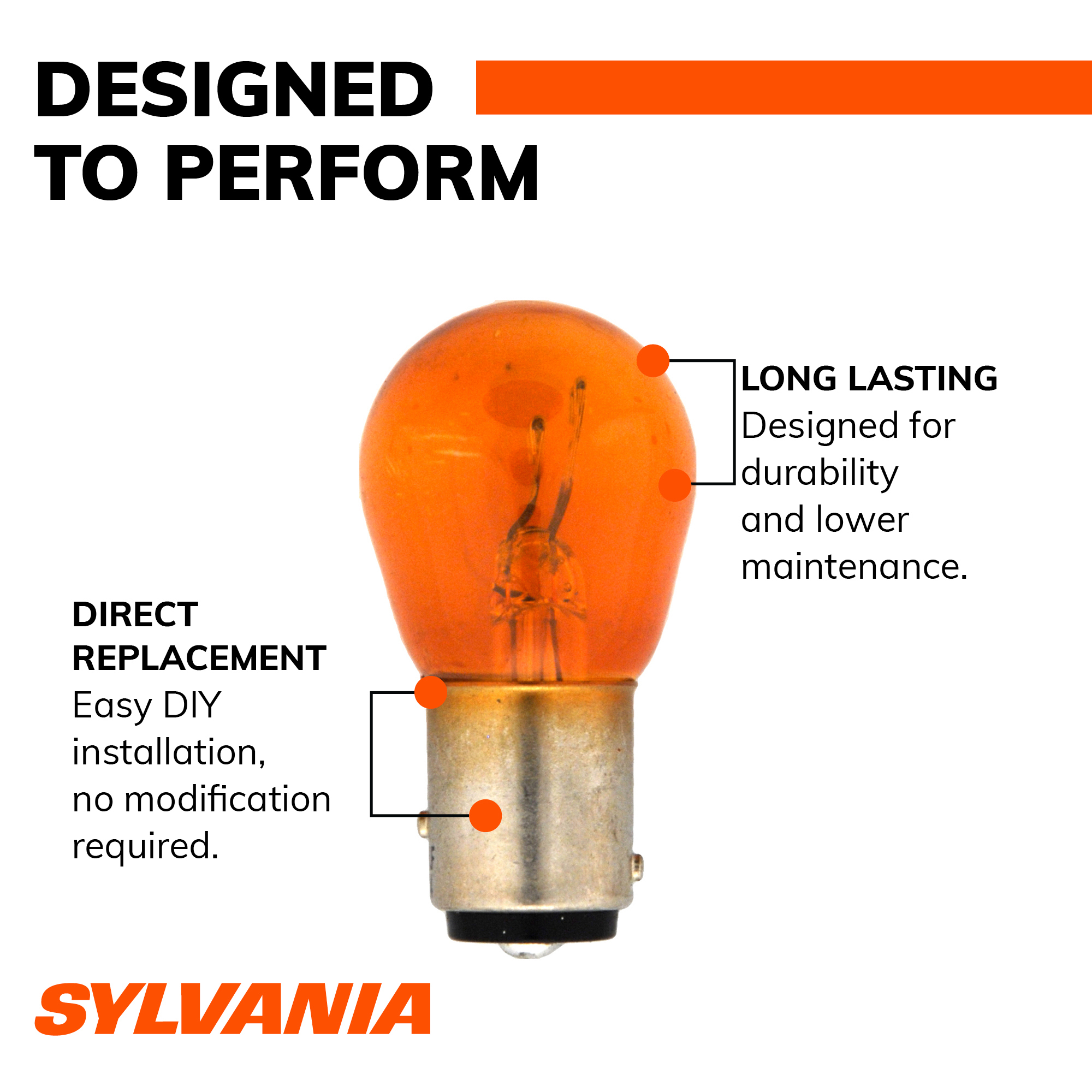 SYLVANIA 1157A Long Life Mini Bulb, 2 Pack