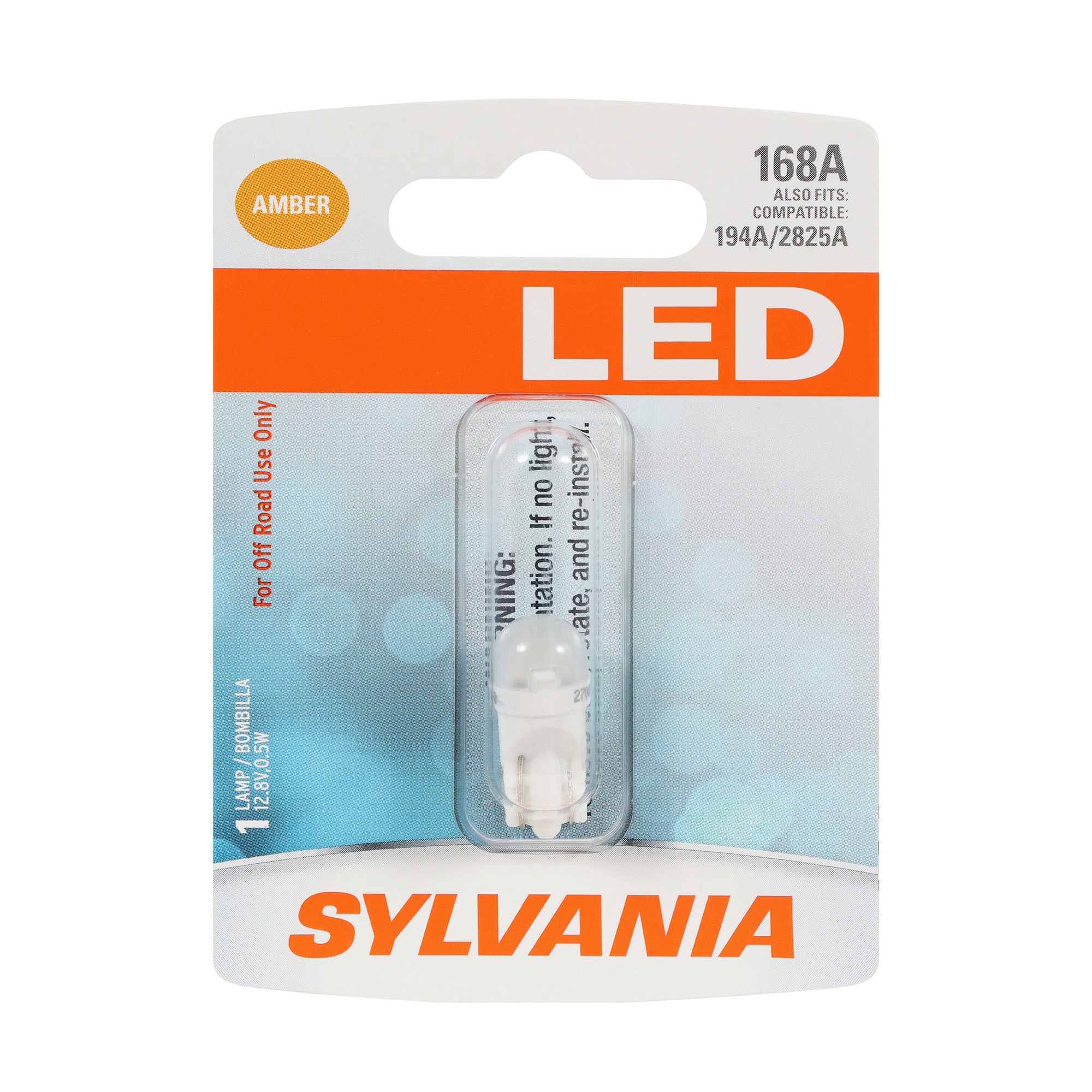 SYLVANIA 168A AMBER SYL LED Mini Bulb Mini Bulb, 1 Pack