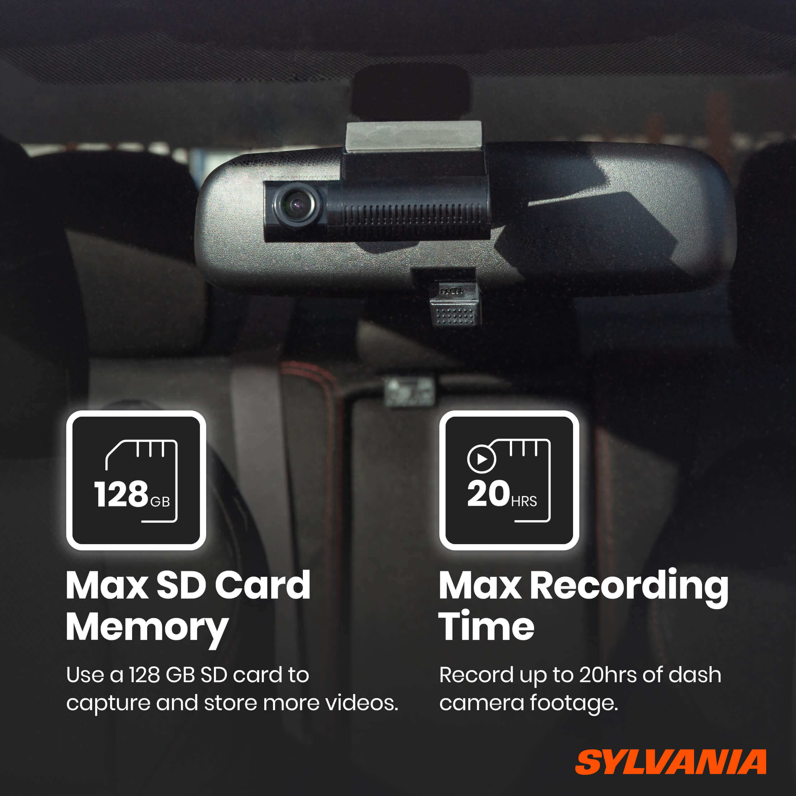 SYLVANIA Roadsight Dash Camera Stealth + Rear Bundle