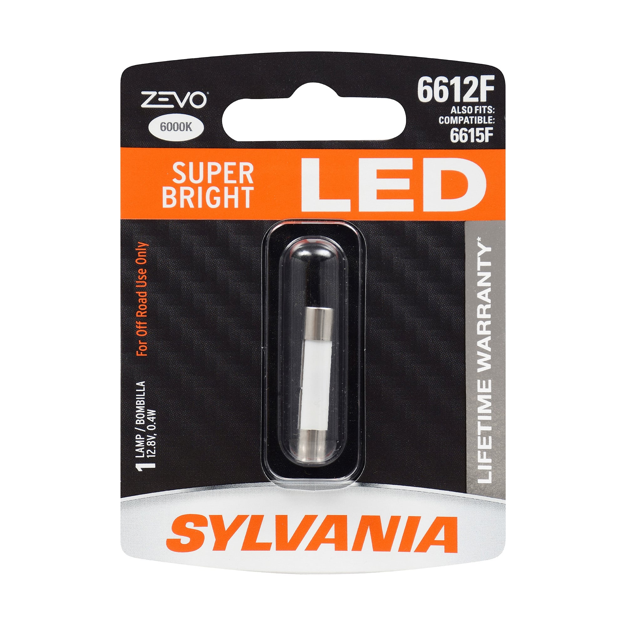 SYLVANIA 6612F WHITE ZEVO LED Mini Bulb, 1 Pack