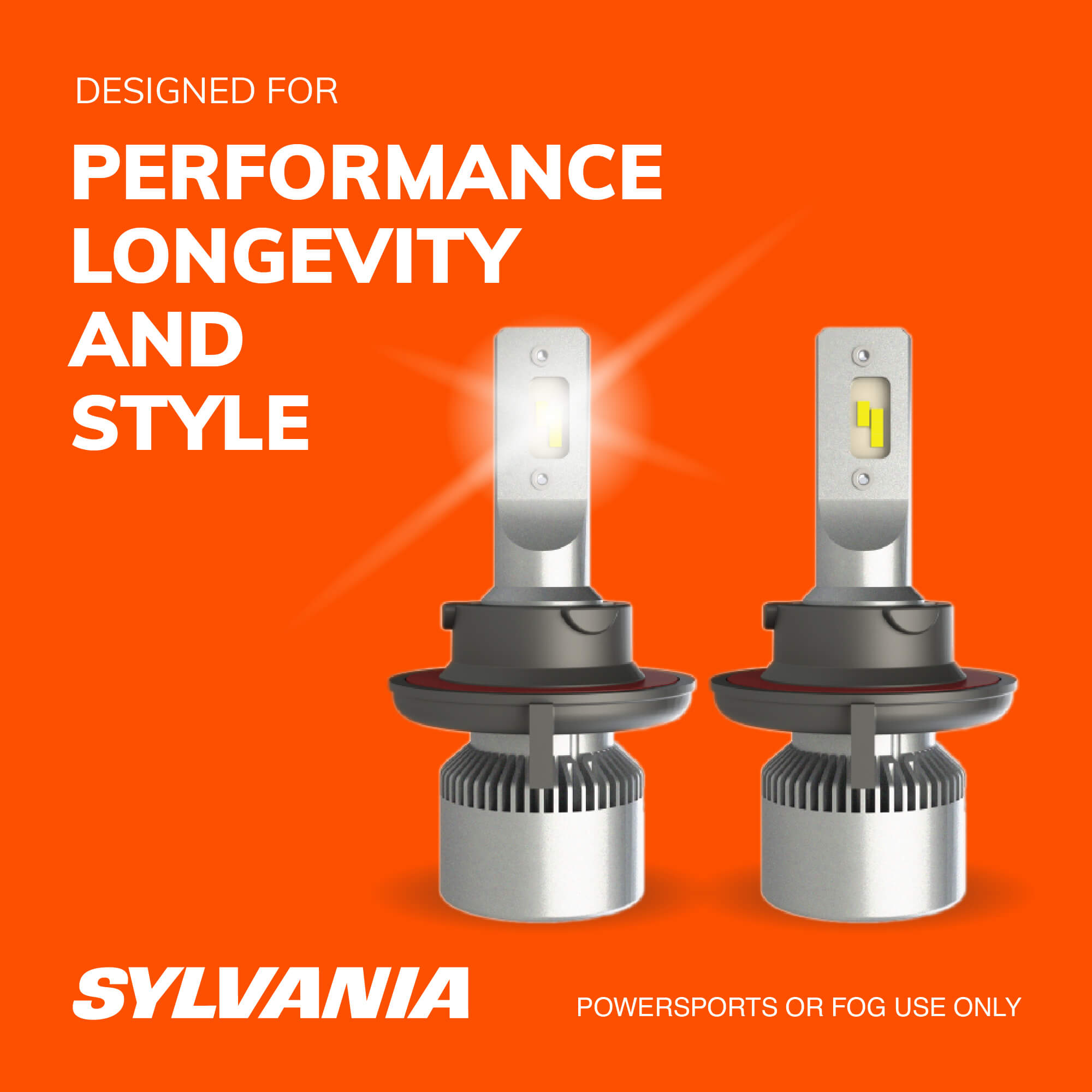 SYLVANIA H13 LED Fog & Powersports Bulb, 2 Pack
