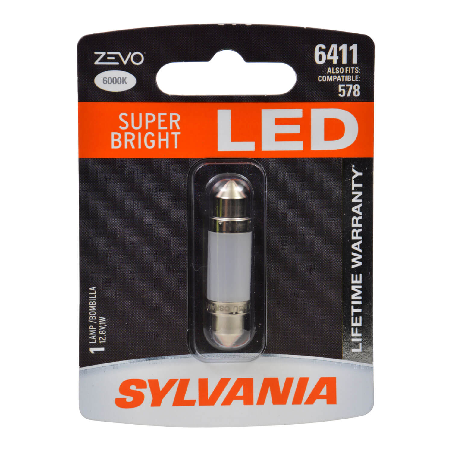 SYLVANIA 6411 WHITE ZEVO LED Mini, 1 Pack