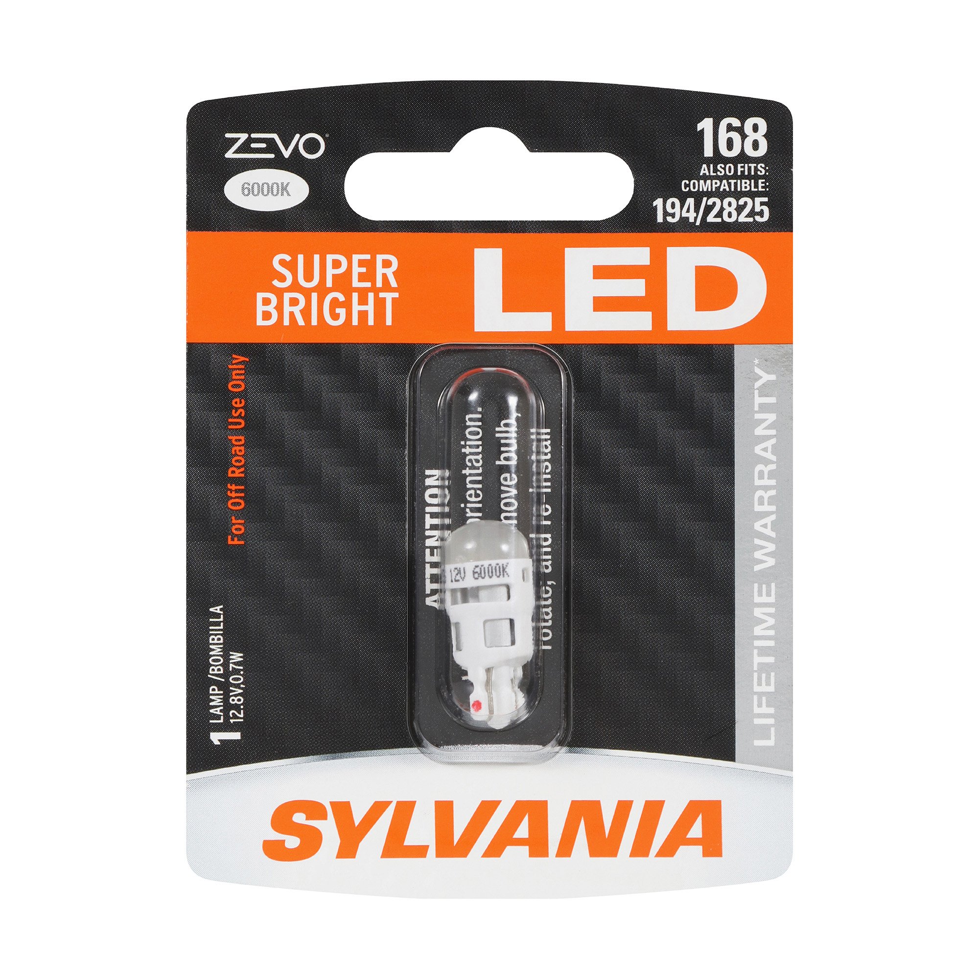 SYLVANIA 168 WHITE ZEVO LED Mini, 1 Pack