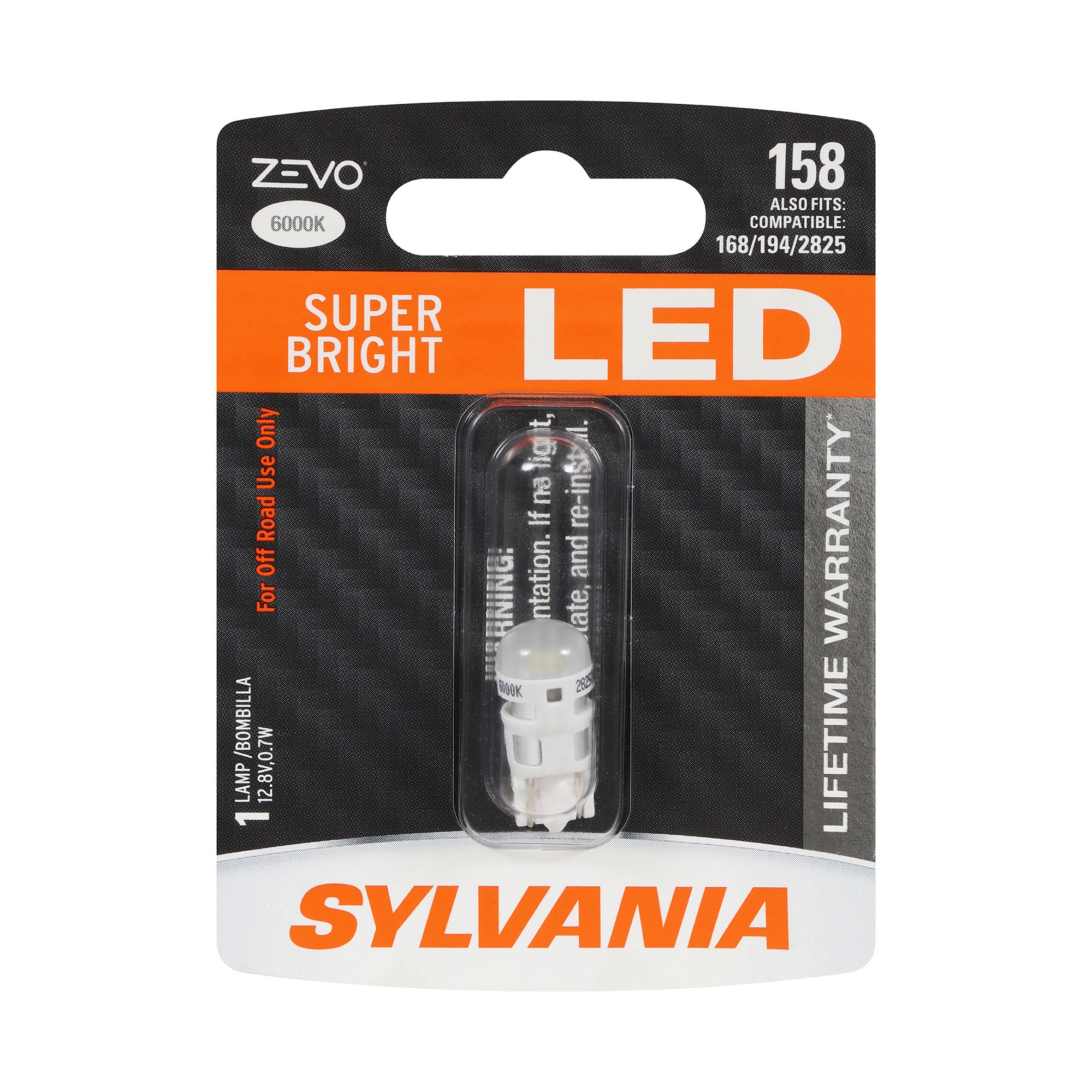 SYLVANIA 158 WHITE ZEVO LED Mini, 1 Pack
