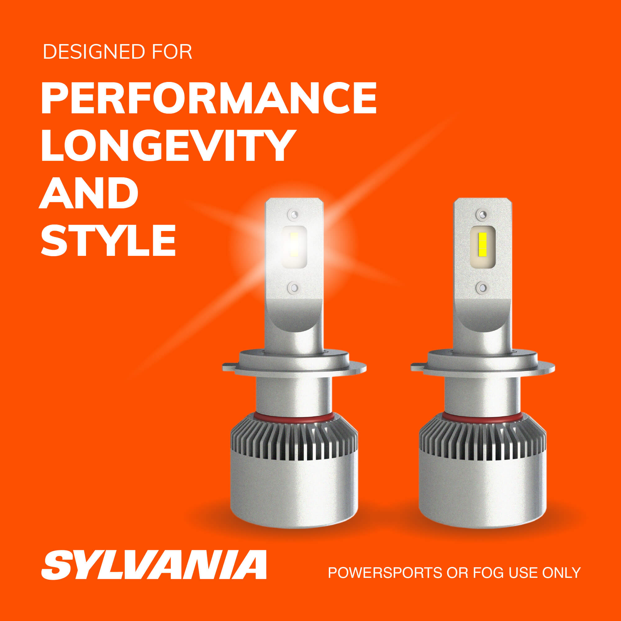 SYLVANIA H7 LED Fog & Powersports Bulb, 2 Pack