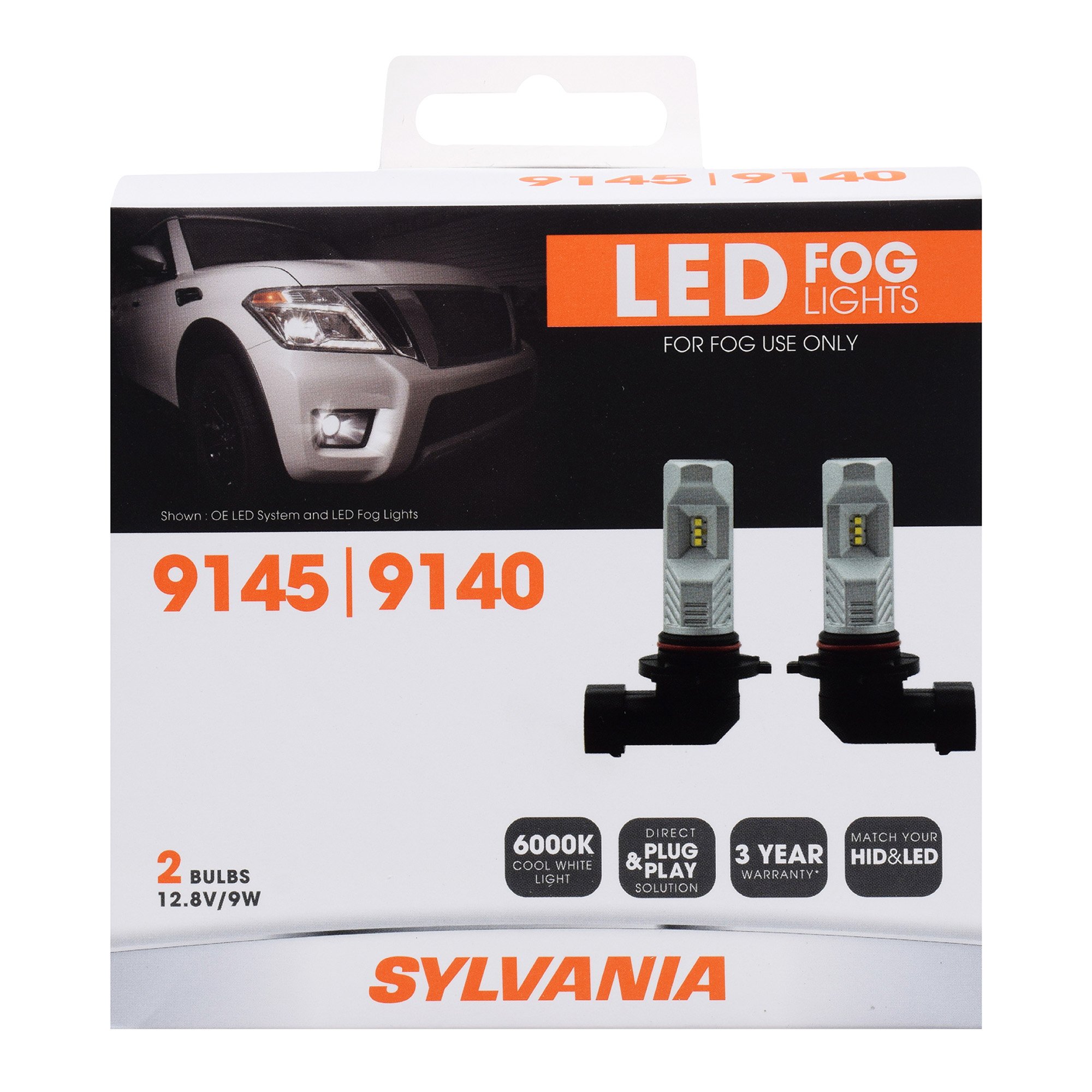 SYLVANIA 9145 ZEVO LED Fog Bulb, 2 Pack