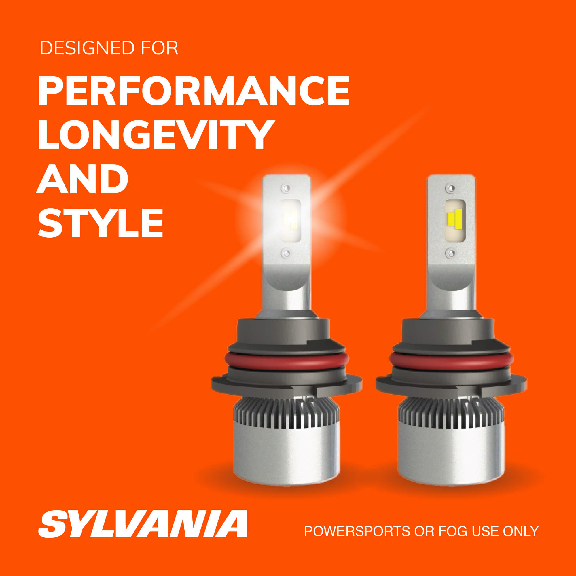 SYLVANIA 9007 LED Fog & Powersports Bulb, 2 Pack