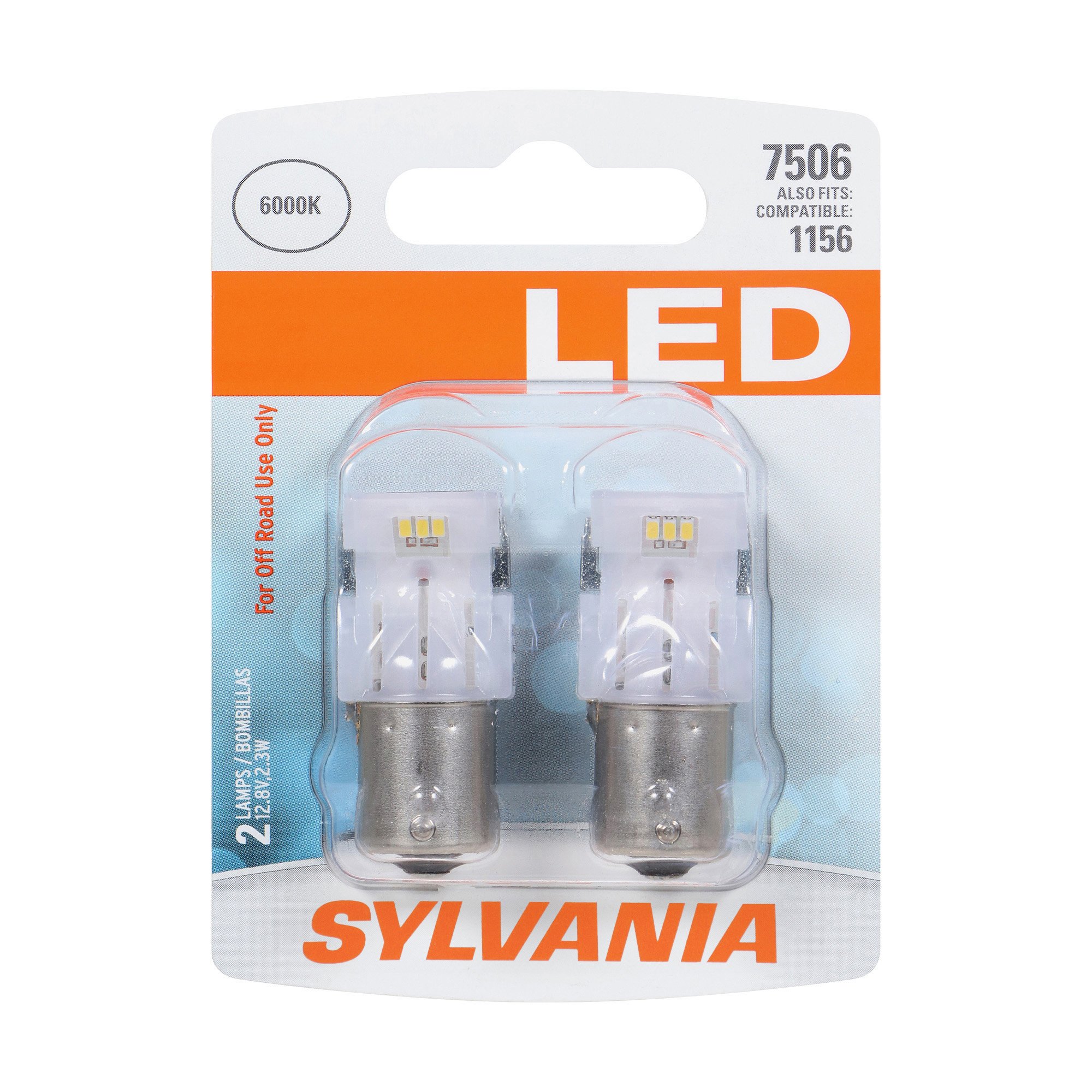 SYLVANIA 7506 WHITE SYL LED Mini Bulb, 2 Pack, image size:2000x2000