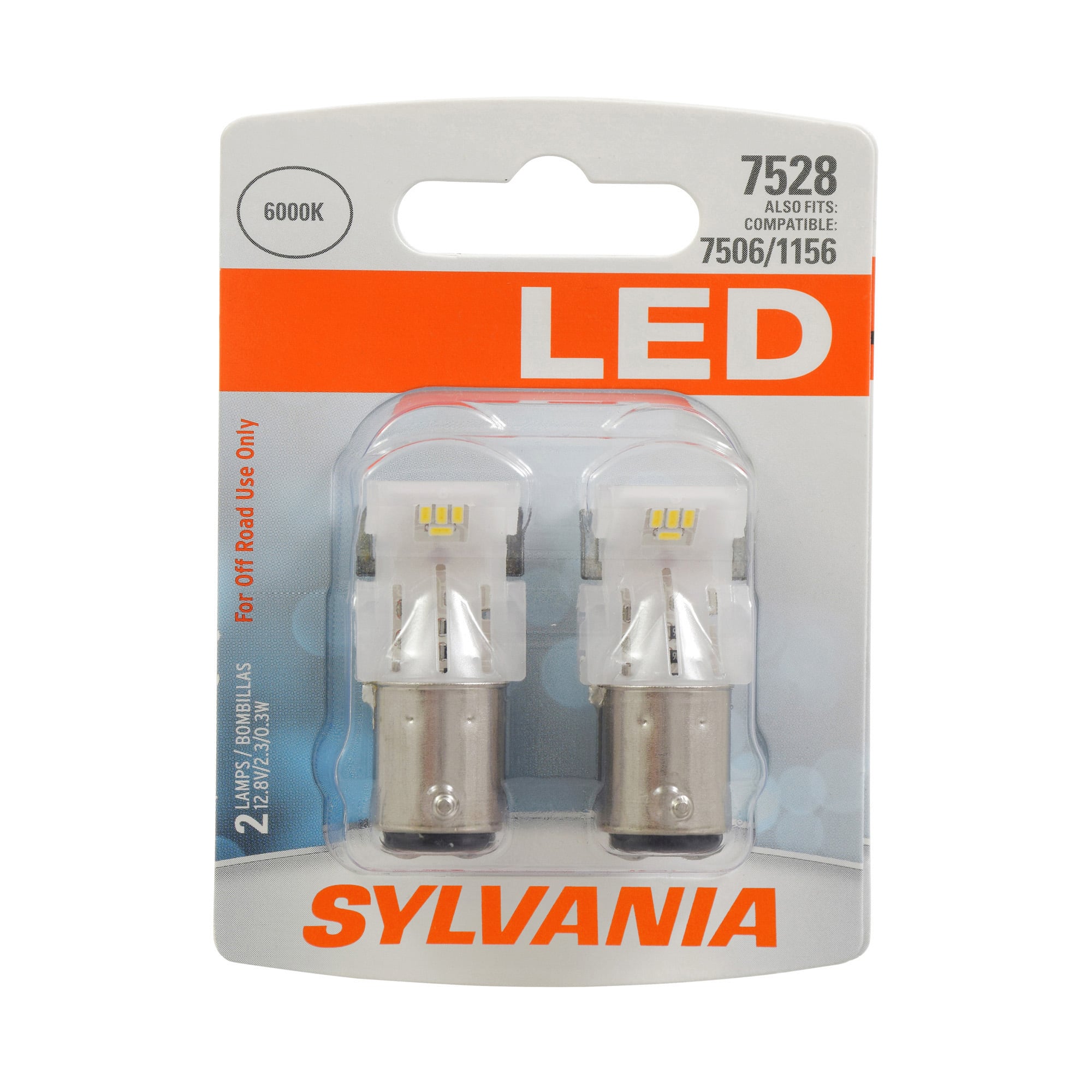SYLVANIA 7528 WHITE SYL LED Mini Bulb, 2 Pack