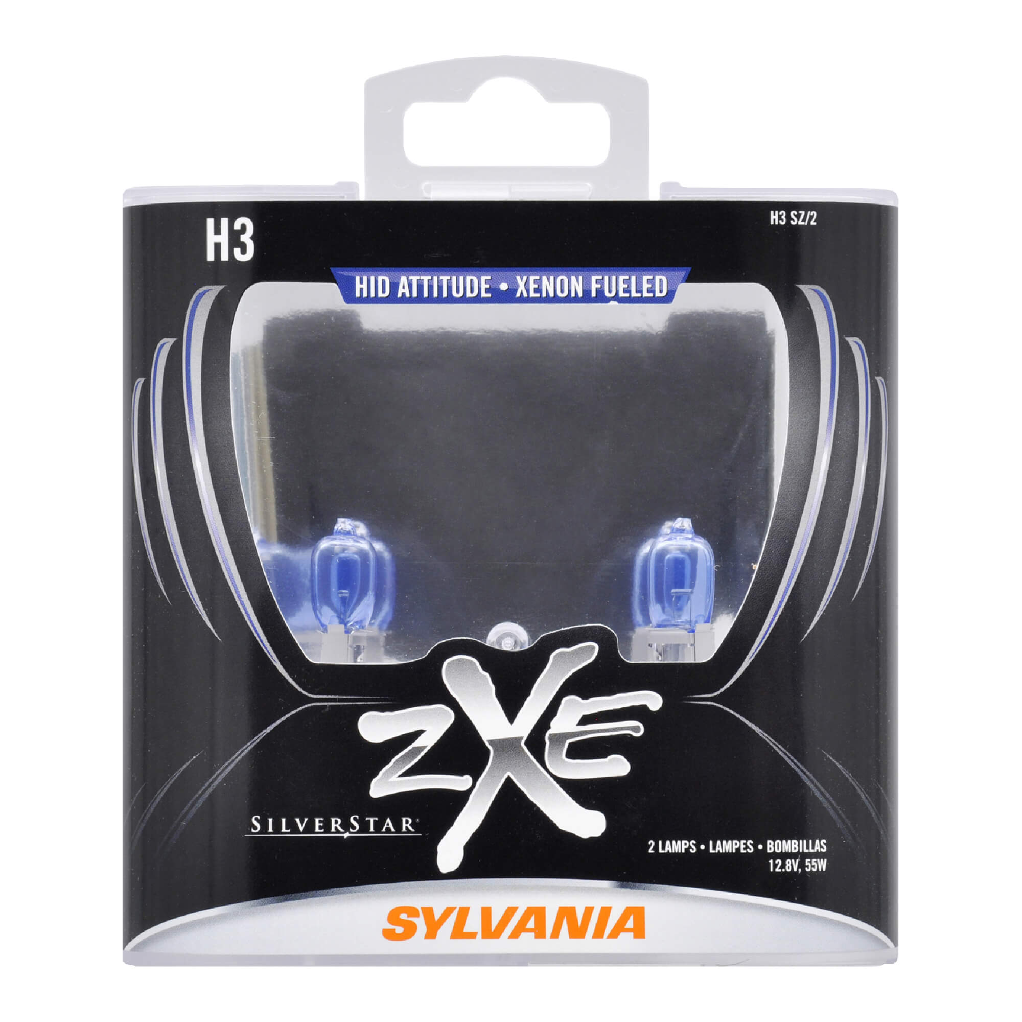 SYLVANIA H3 SilverStar zXe Halogen Fog Bulb, 2 Pack
