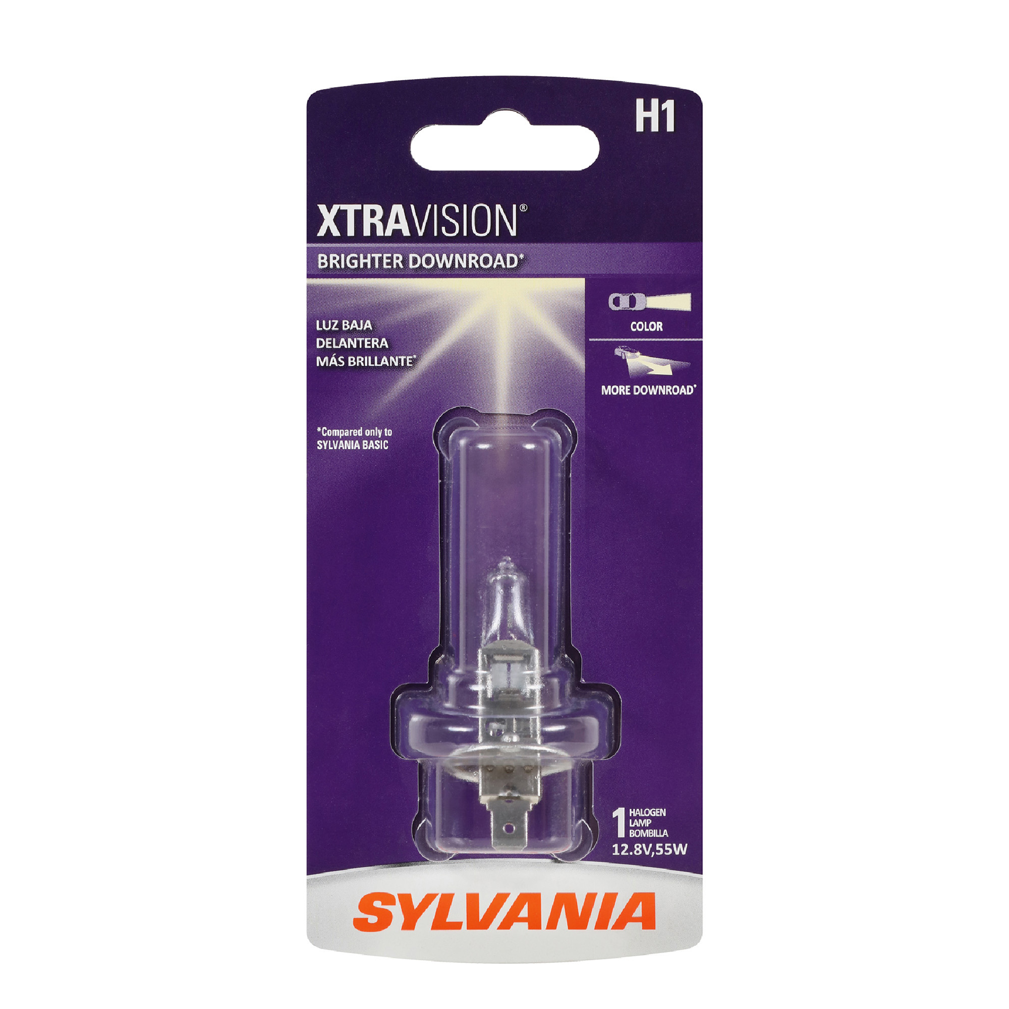 SYLVANIA H1 XtraVision Halogen Headlight Bulb, 1 Pack