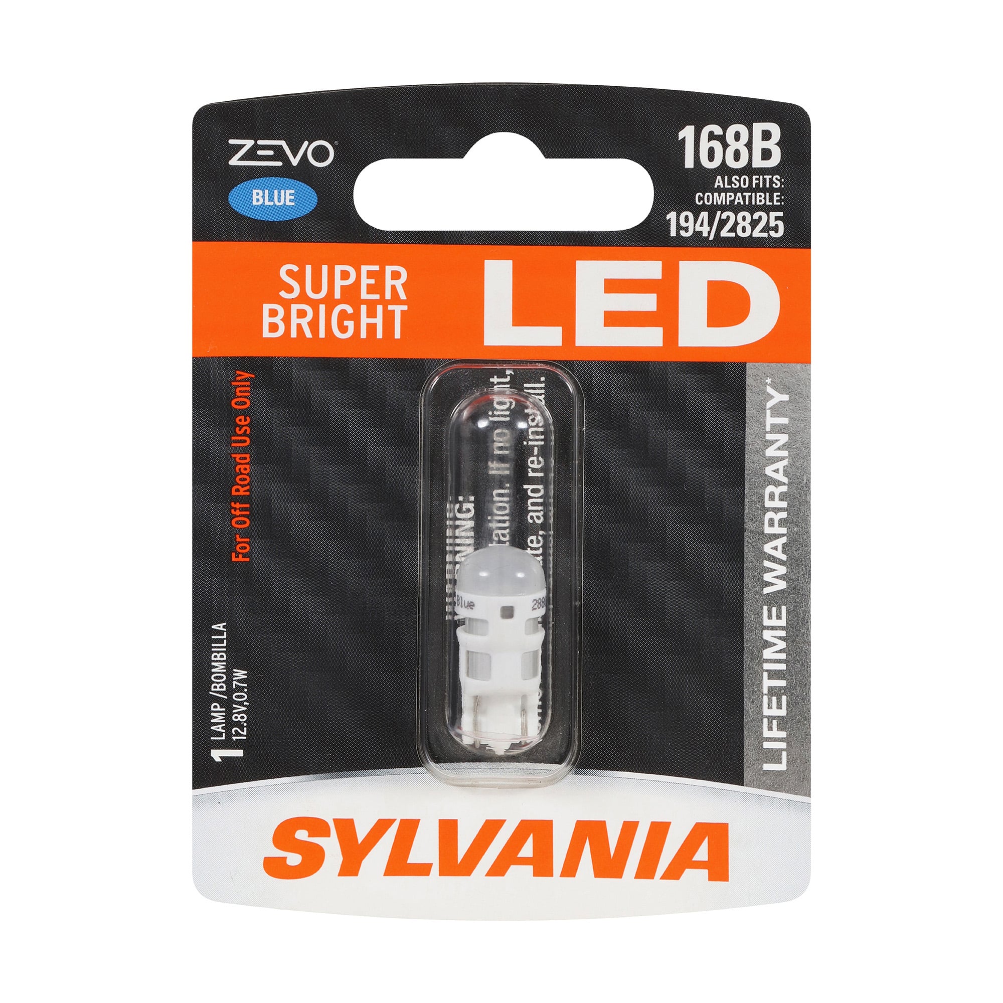 SYLVANIA 168B BLUE ZEVO LED Mini Bulb, 1 Pack