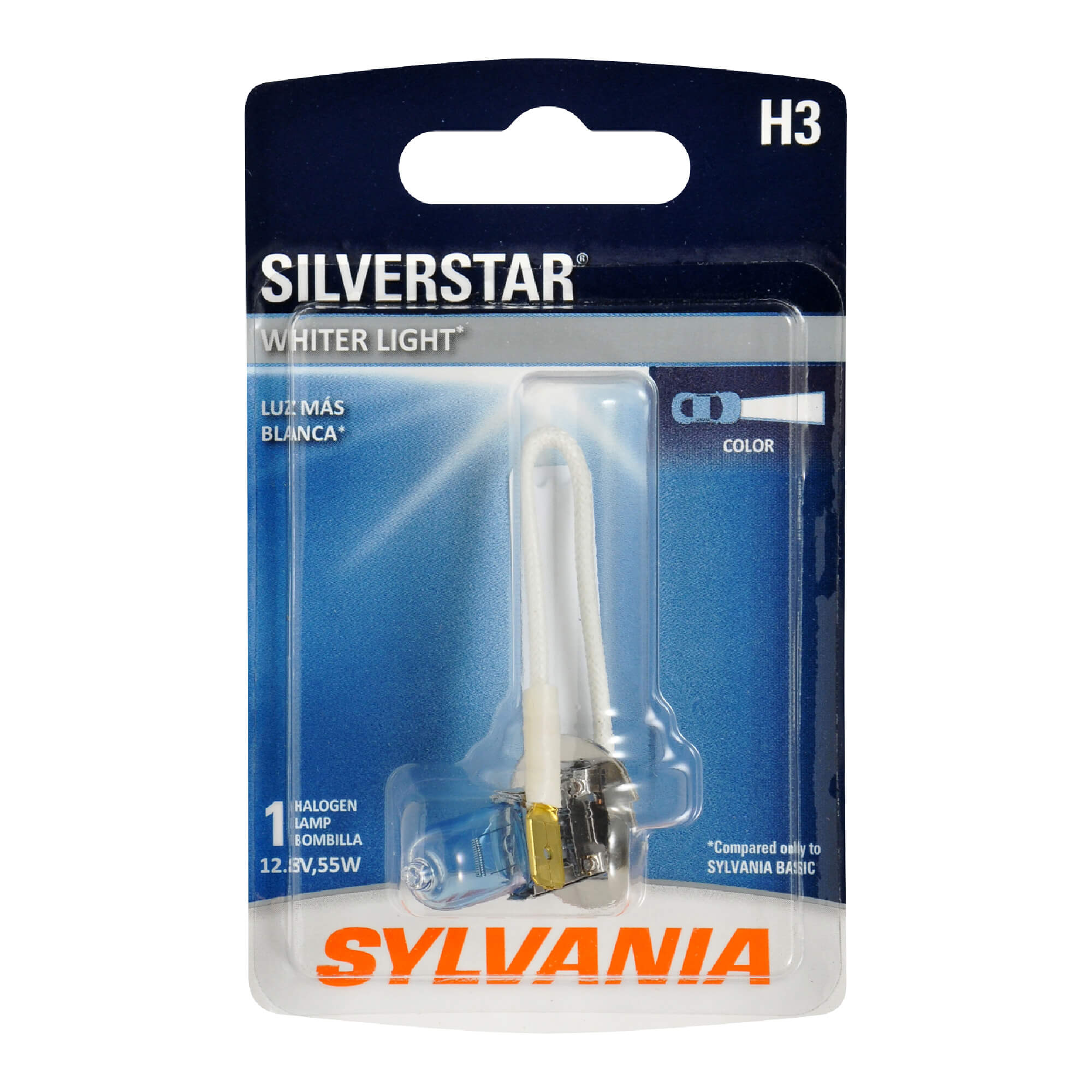  Sylvania - H3 Basic - High Performance Halogen Bulb, 31415 (1  Pack) : Electronics