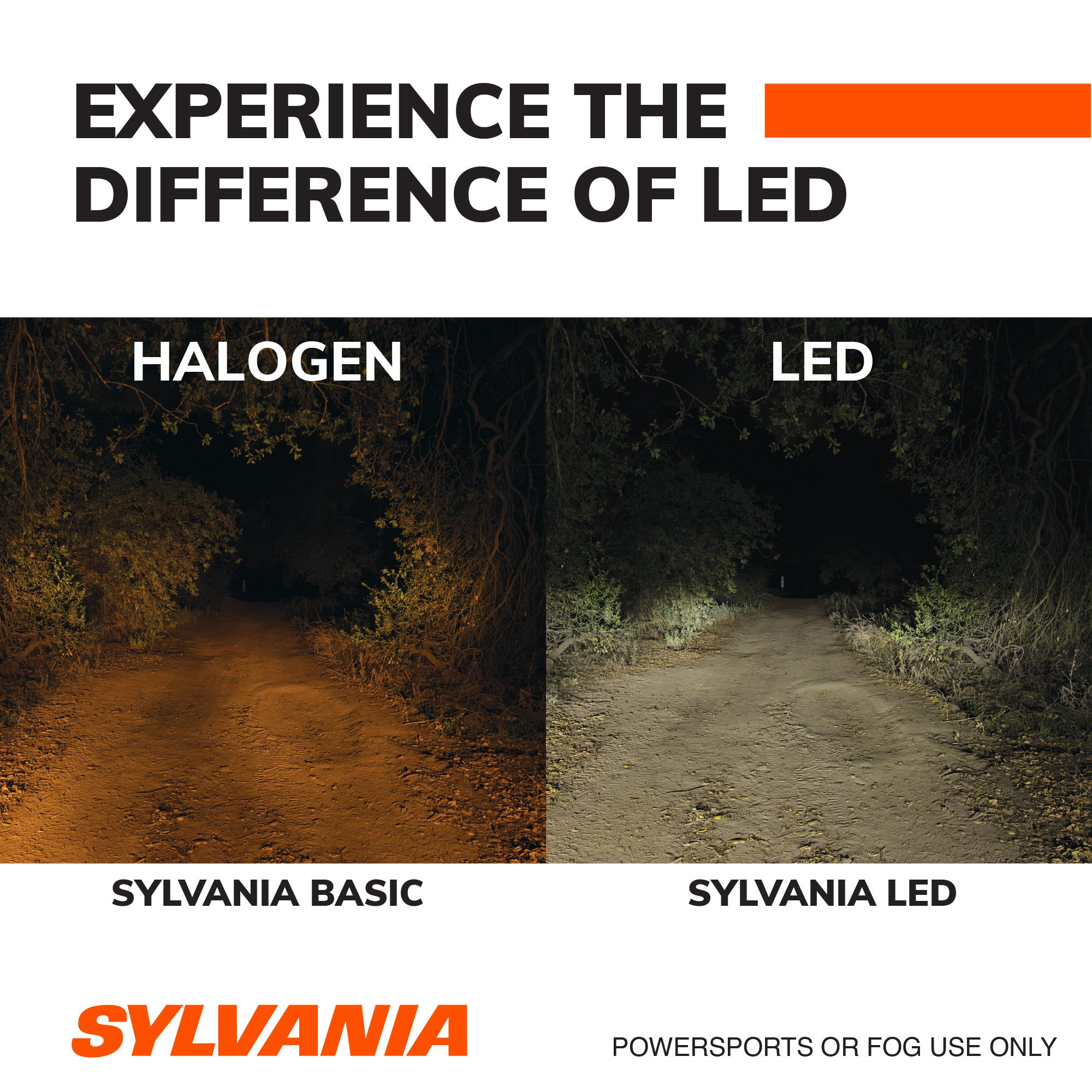 SYLVANIA H7 LED Fog & Powersports Bulb, 2 Pack
