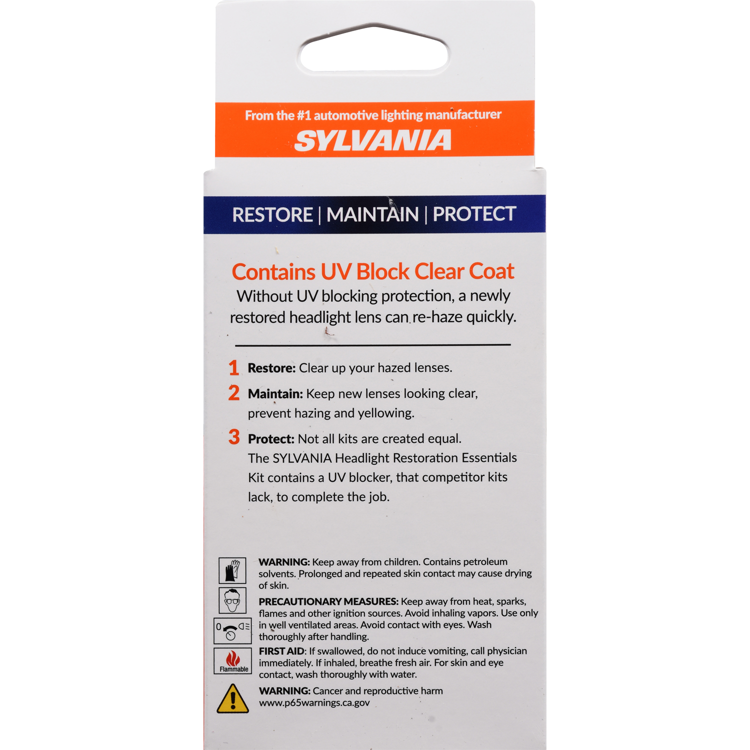 SYLVANIA UV Block Clear Coat Kit