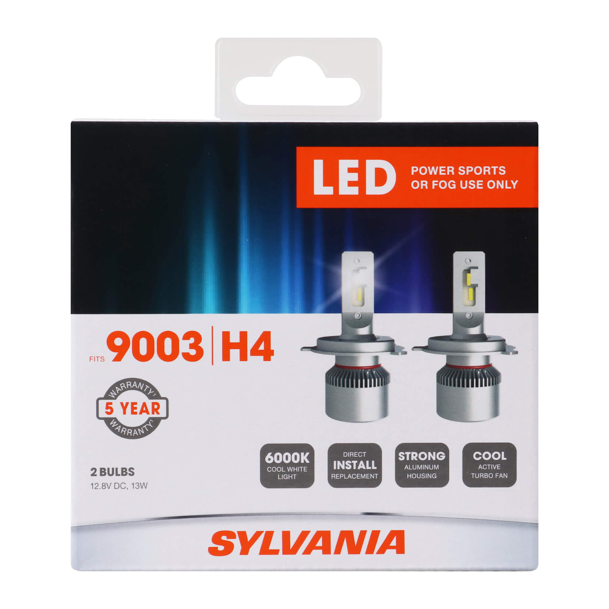 SYLVANIA 9003 LED Powersports Bulb, 2 Pack